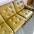 Vintage Olive Colored Vinyl and Walnut Three Seater Sofa For Sale - Image 11 of 12