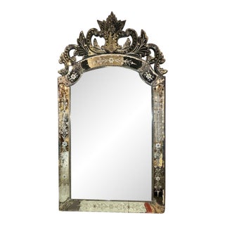 Early 20th C. Venetian Etched Mirror For Sale