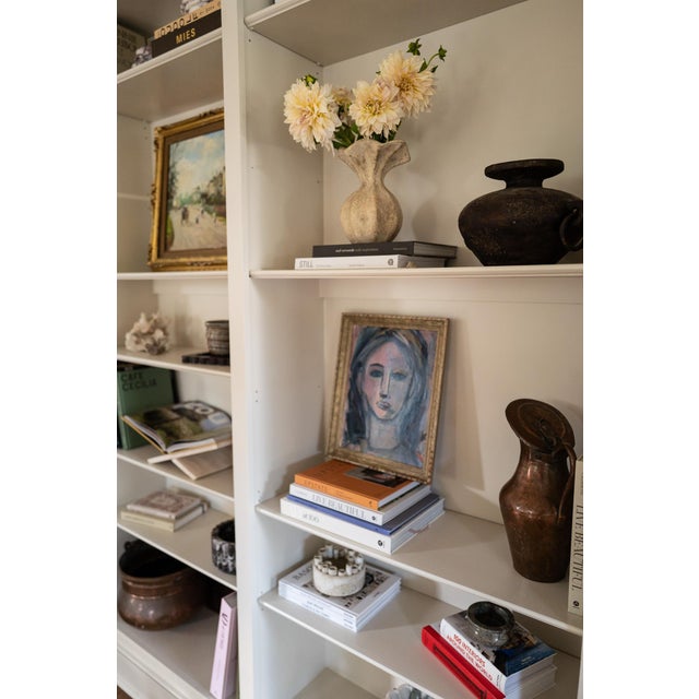 Mid 20th Century Expressionist Portrait of a Woman, Oil, in Carved Limed Frame For Sale - Image 4 of 6
