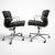 Late 20th Century Pair of Eames Aluminum Group Soft Pad Management Chairs by Herman Miller - Black Leather For Sale - Image 5 of 10