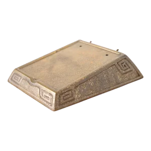 Tiffany Studios New York Greek Key Bronze Doré Desk Calendar or Stationary Holder
