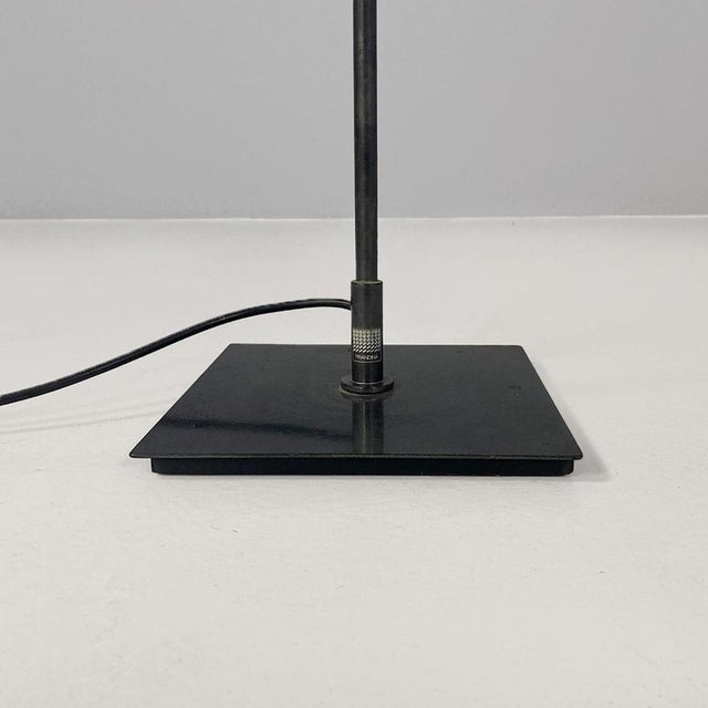 Modern Italian Italian Lamp in Metal and Opal Glass, 1980s For Sale - Image 12 of 15