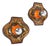 Fat Lava Ceramic Wall Lights from Hustadt Leuchten, Germany, 1970s, Set of 2 For Sale
