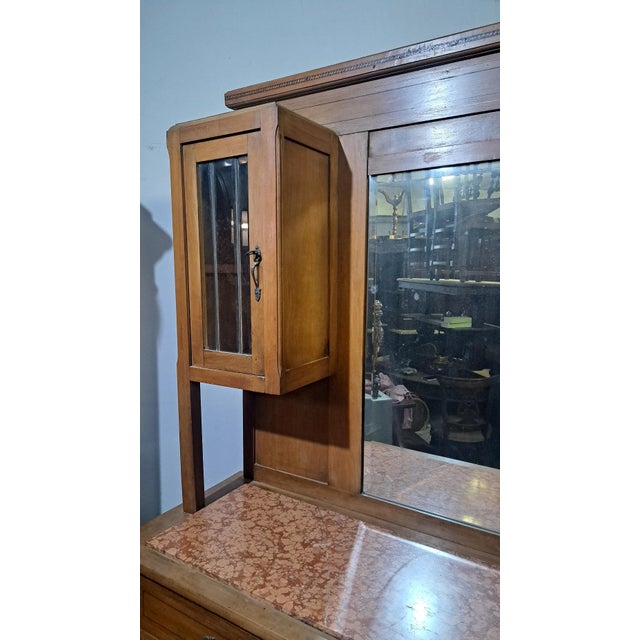 Antique Art Nouveau Cherry Cupboard, 1890s For Sale - Image 6 of 7