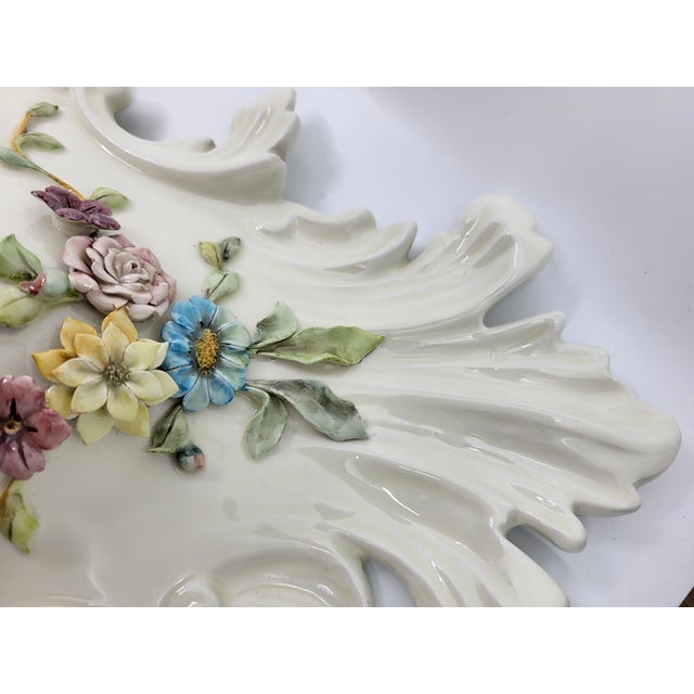 Majolica Ceramic Mirror by Carlo Corvi for La Farnesiana Parma, Italy, 1950 For Sale - Image 17 of 18