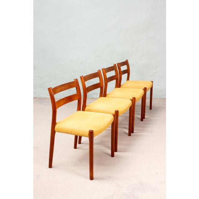Danish Model 84 Chairs in Teak by Niels Otto Möller for J.L. Møllers, 1960s, Set of 4 For Sale - Image 17 of 18