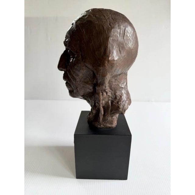 1978 Alva Studios Museum Replica Bust of Native American Man Ben Black Elk For Sale - Image 10 of 14