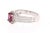 Contemporary 1.34 Carat Ruby and Diamond Ring in 14k White Gold, Size 6.5 For Sale - Image 3 of 7