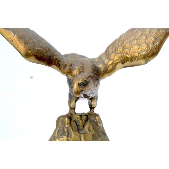 1970s U S Olympic Team Medal Winner's Sculpture Solid Brass Eagle Statue For Sale - Image 4 of 17