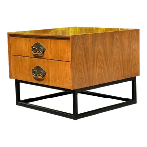 Vintage American of Martinsville Asian Inspired Square Nightstand