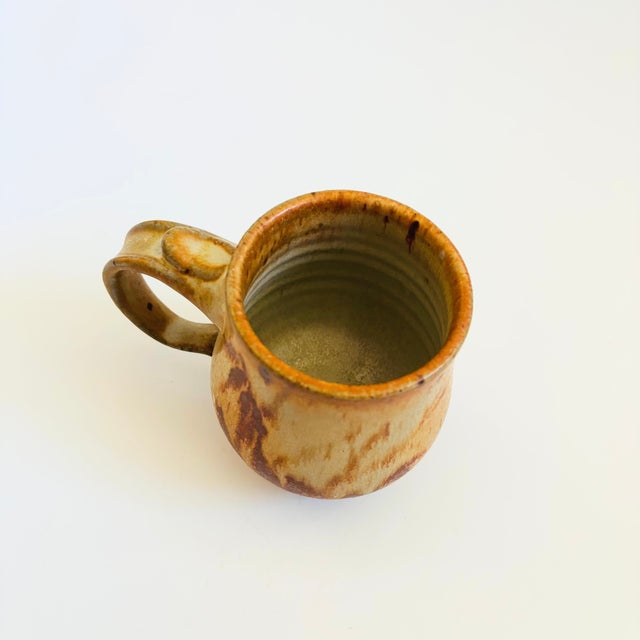 Contemporary Terra Cotta Studio Pottery Mug For Sale - Image 3 of 7