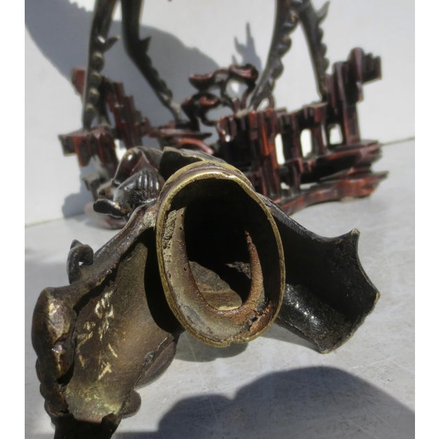 Chinese Bronze Kuan Yin Mouted on Kylin Early19th For Sale - Image 4 of 17