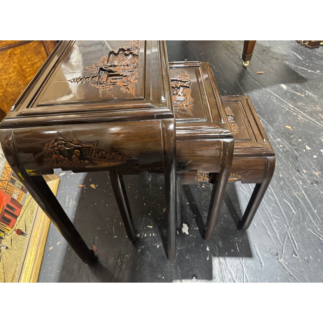 Nesting tables became popular in Europe during the 18th century and were often made from mahogany or other hardwoods. The...