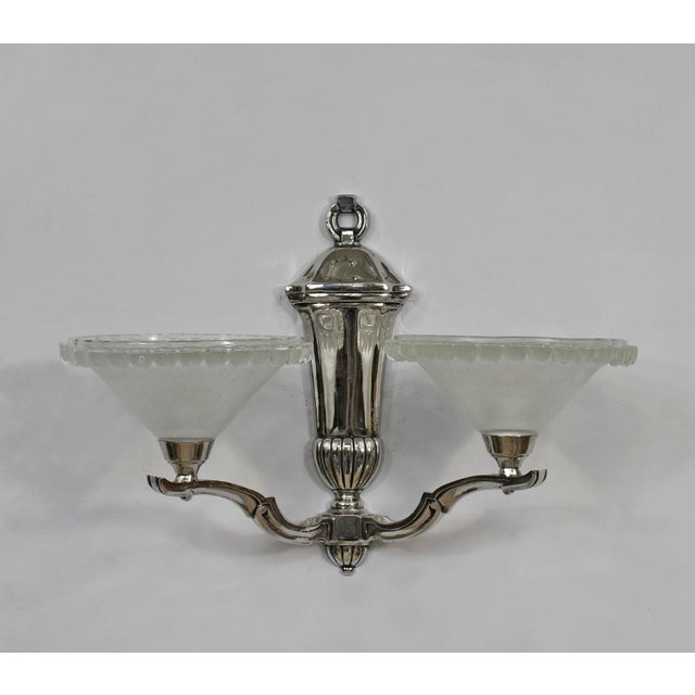 Atelier Petitot French Art Deco Wall Sconces by Petitot & Gauthier Ezan France 1930s - A Pair For Sale - Image 4 of 12