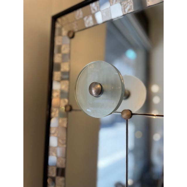 Mirror with Mosaic Border and Glass Coat Hooks, 1970s For Sale - Image 10 of 18