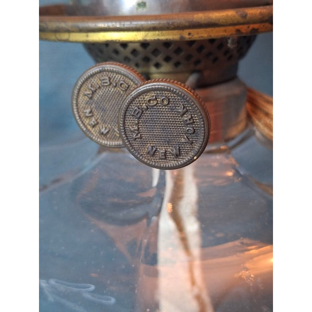 Antique Complete Fostoria No. 17 Glass Kerosene Banquet Lamps Duplex Burner - a Pair For Sale - Image 13 of 18