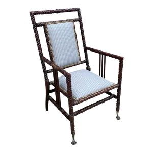 Late 19th Century Hunzinger Wood Framed Arm Chair