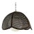 Mid Century Modern 70's Dark Brown Cane Wicker Rattan Pendant Lamp Hanging Light Fixture For Sale