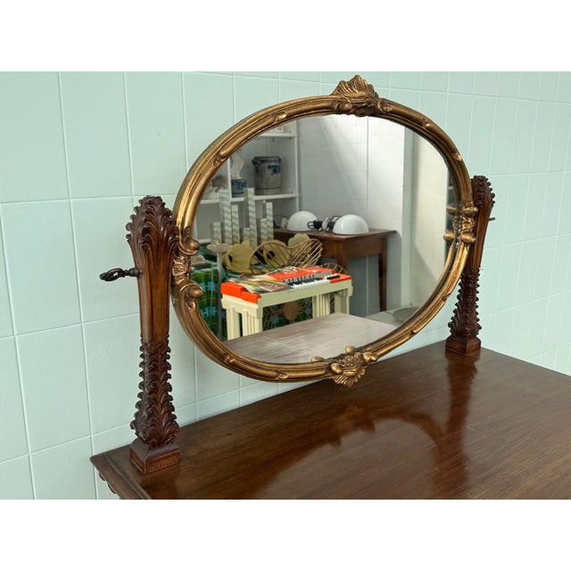 Antique Dressing Table with Mirror, 1930s For Sale - Image 14 of 18