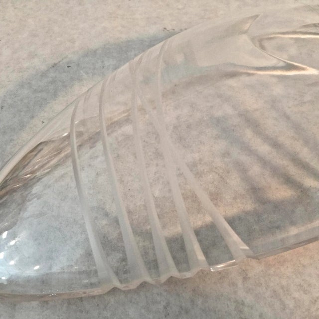 Traditional Vintage Villeroy & Boch Etched and Cut Glass Dish, Signed For Sale - Image 3 of 4