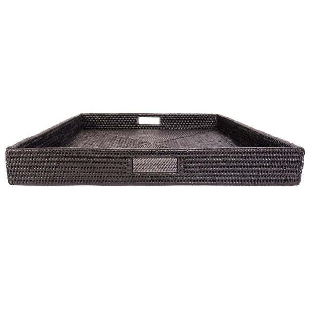 Our square rattan serving and ottoman trays will instantly add a gorgeous touch to any room of your home. Adding this hand...