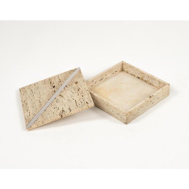 Midcentury Modern Travertine Rectangular Box, 1970s For Sale - Image 6 of 18