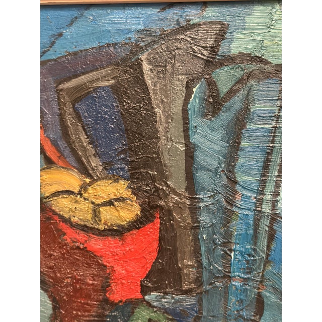 Stig Thiderman, Still Life with Jugs & Fruits, 1950s, Oil on Panel, Framed For Sale - Image 17 of 18