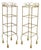 Mid 20th Century Italian Hollywood Regency Rope Tassel Gold 4 Tier Iron Etagere Shelf - A Pair For Sale