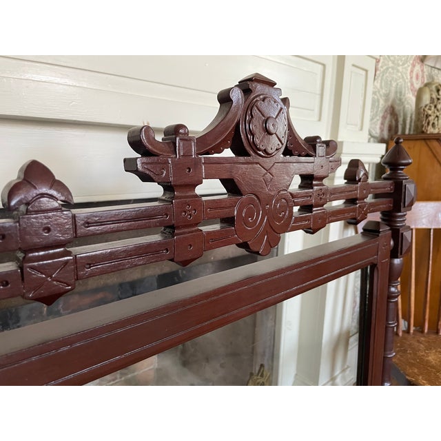 Antique Victorian 1800s Fireplace Screen Frame For Sale - Image 10 of 14