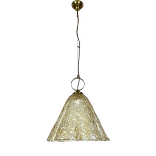 Vintage Murano Pendant Lamp from AV Mazzega, Italy, 1970s For Sale