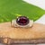 3.7ct Burgundy Tourmaline Ring With Natural Diamonds Accents: Solid 14k Gold, Size 6.75 For Sale - Image 4 of 8
