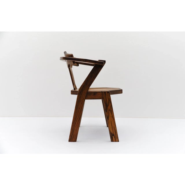 Mid-Century Modern French Provincial Oak Chair, 1960s For Sale - Image 4 of 18