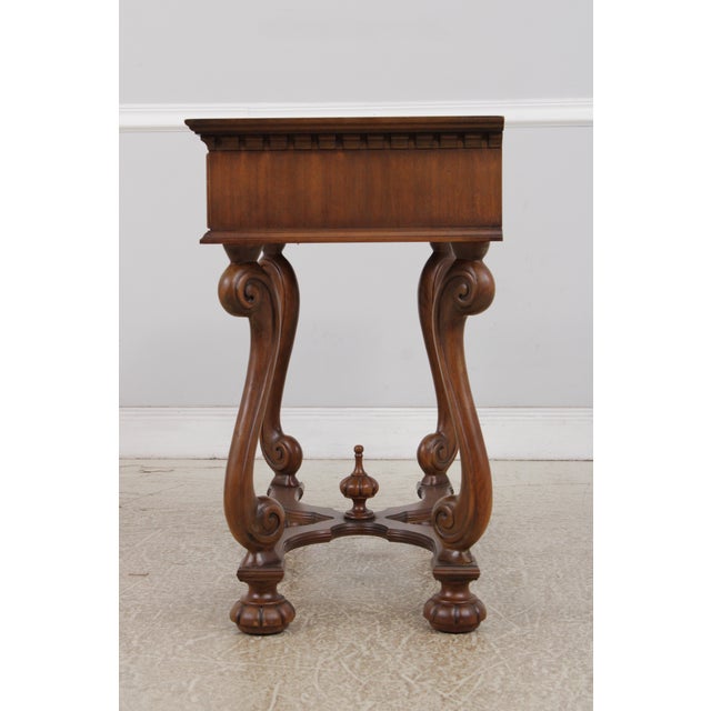 Hickory Chair Continental Mahogany Console Library Table For Sale - Image 14 of 16