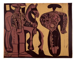 Pablo Picasso, Picador and Toreador, Original Linocut, 1962