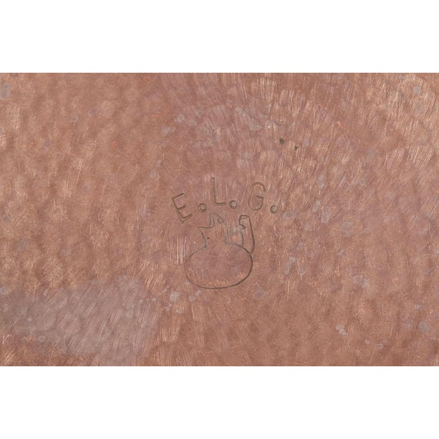 Ramon Ramirez Arts & Crafts Hammered Copper Charger Plate or Tray For Sale - Image 10 of 12