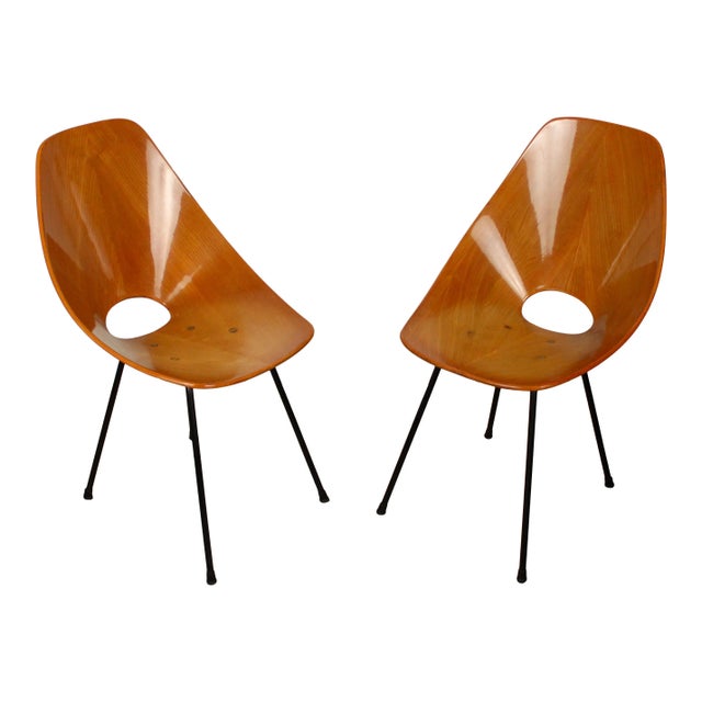 Medea Chairs in Beechwood with Emerald Green Cushions by Vittorio Nobili for Fratelli Tagliabue, Italy, 1956, Set of 6 For Sale - Image 10 of 18