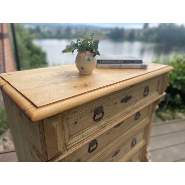 Antique Chest of Drawers in Fir, 1890s For Sale - Image 5 of 18