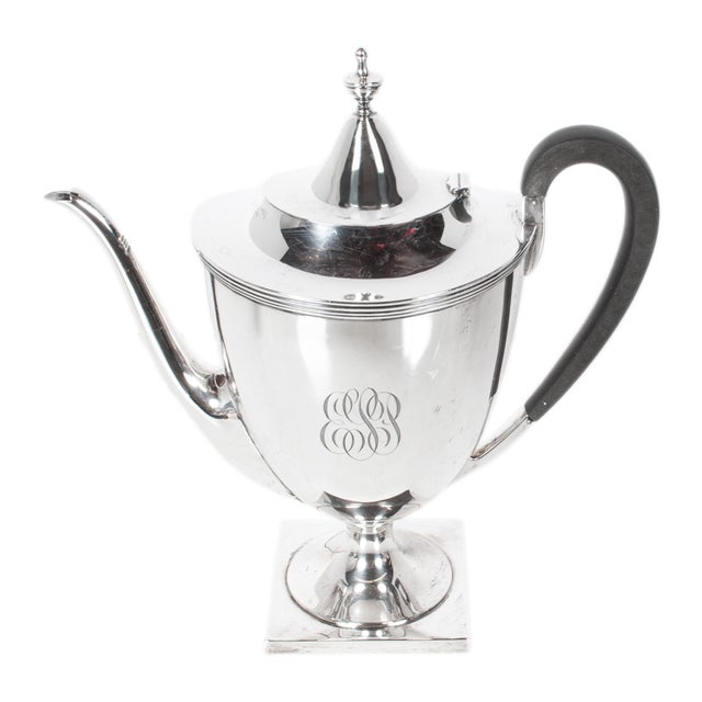 Richard Dimes Company Antique American Art Deco Sterling Silver Tea Coffee Service Richard Dimes 1925 For Sale - Image 4 of 12