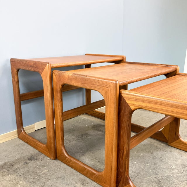 Nesting Tables in Teak from Salin Nyborg, 1960s, Set of 3 For Sale - Image 6 of 12