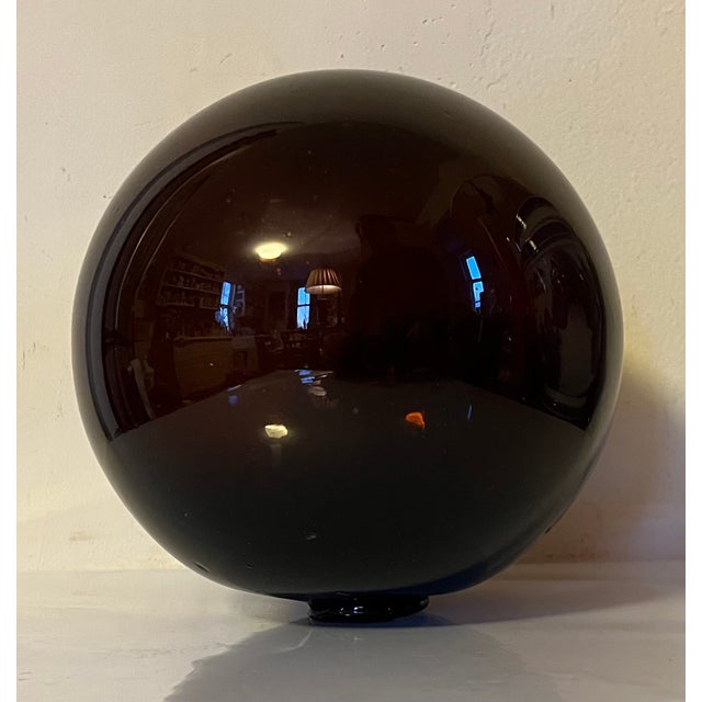Antique 19th Century American Blown Glass Amber Witch's Ball For Sale - Image 11 of 18