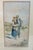 Up for sale is a rare and collectible antique 19th century watercolor painting depicting a realism scene of a man and...