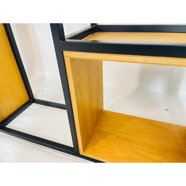 Custom Architectural Metal and Wood Display Cabinet / Bookcase, Usa 1990's For Sale - Image 15 of 18