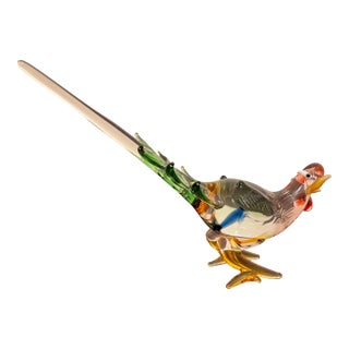 Murano Glass Multi-Color Delicate Road Runner For Sale