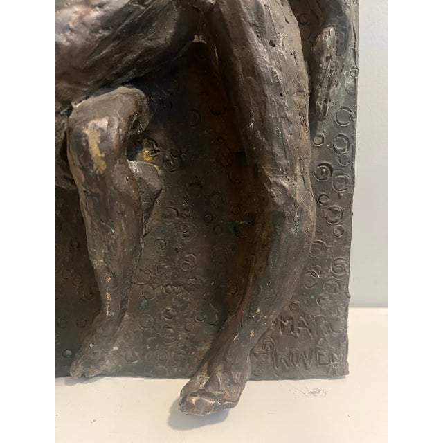 Marc Koven (1903-1970), Early Midcentury Nude Figural Rare Bronze Sculpture, Signed For Sale In Portland, ME - Image 6 of 8