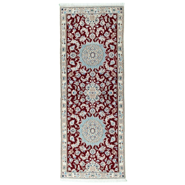 Hand-Knotted Runner Rug in Fine Wool For Sale - Image 12 of 12