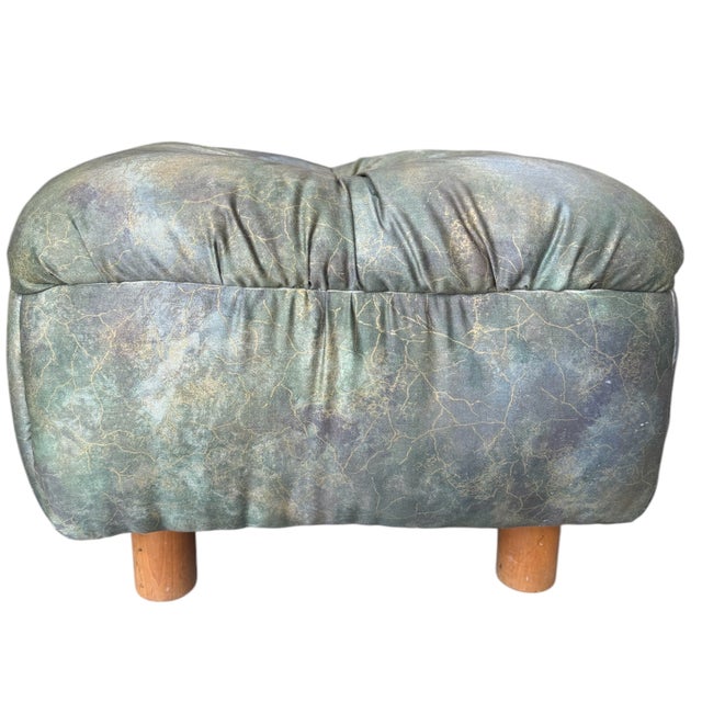 Postmodern Vintage 1990s Restored Ottoman For Sale - Image 3 of 12