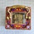 Late 19th Century Miniature French Carriage Clock With Champleve (Cloisonné Enamel) Enamel Antique Brass Clock Made in France For Sale - Image 5 of 10