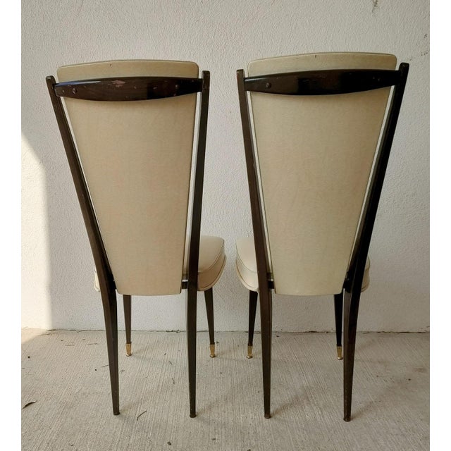 Vintage Faux Leather Chairs, 1960s, Set of 2 For Sale - Image 4 of 8