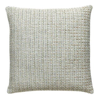 The House of Scalamandré Highland Chenille Pillow, Seaglass For Sale