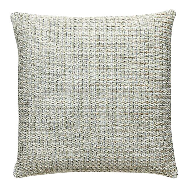 The House of Scalamandré Highland Chenille Pillow, Seaglass For Sale